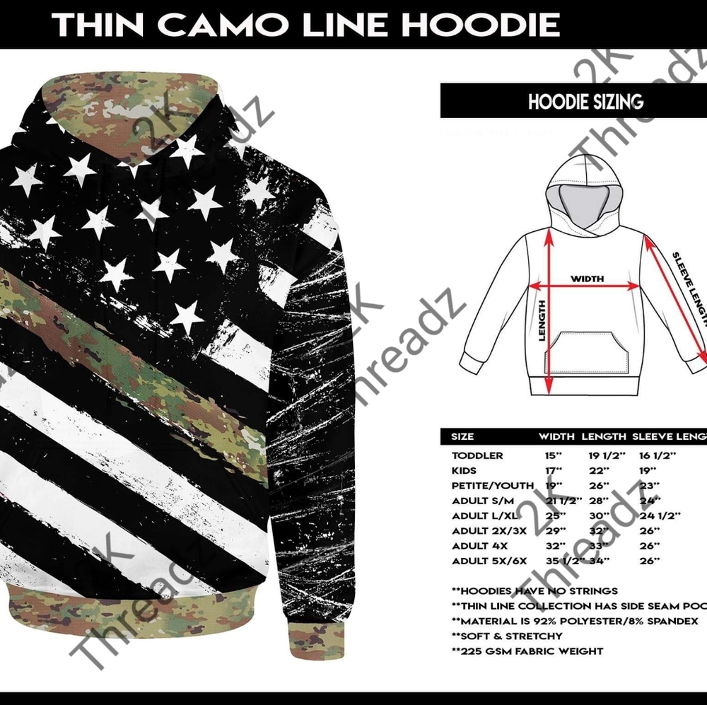 Military Strip Hoodie💚